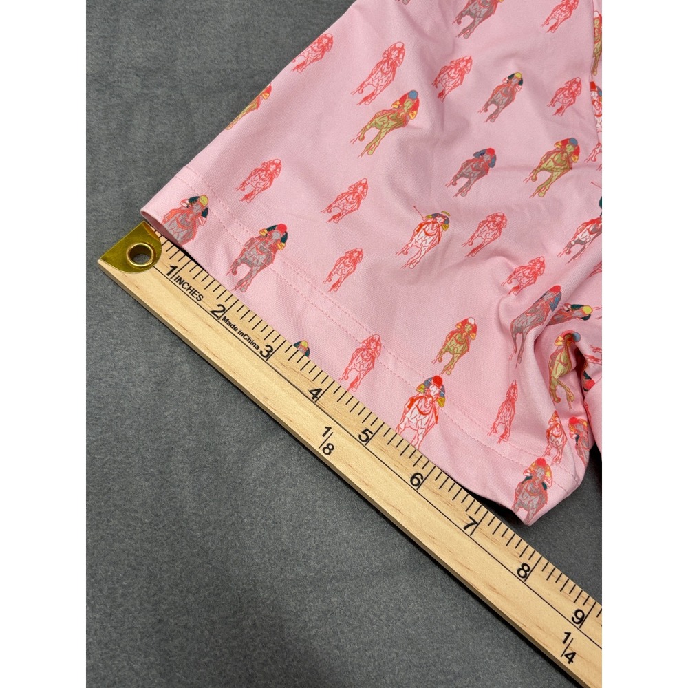 William Murray And They're Off Polo Shirt Pink Horse Racing Golf Men's XL NWT - Picture 9 of 14
